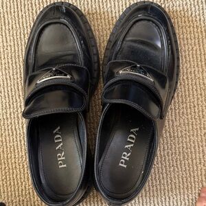Prada Women’s Black Leather Loafers